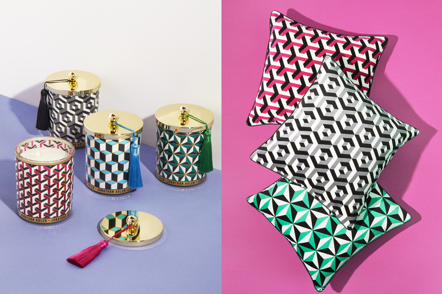 cojines y velas Jonathan Adler