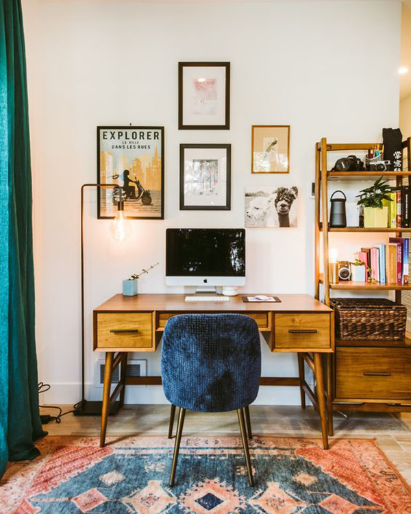 decoración para teletrabajo vintage