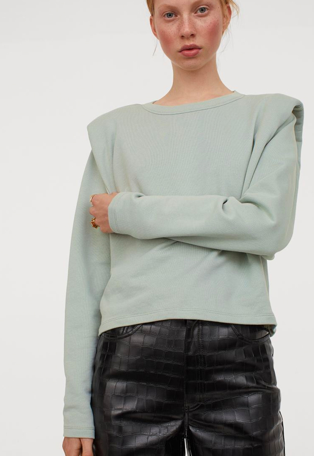 prendas con hombreras Sudadera con hombreras de H&M